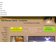 Tablet Screenshot of desmoinesdance.org